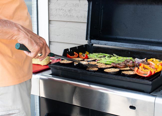 grilling at potluck