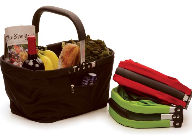 RSVP Fabric Collapsible Market Basket