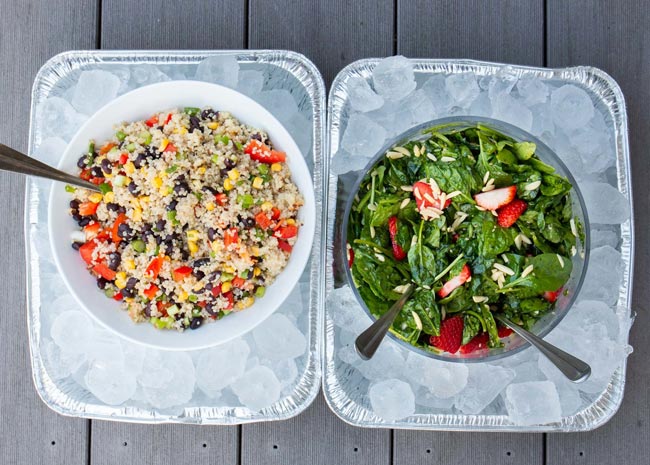 potluck tips salads on ice
