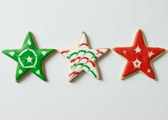 Decorated Sugar Cookie Cut-Out Stars