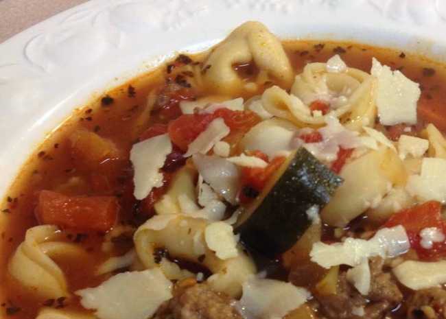 Italian Sausage Soup with Tortellini