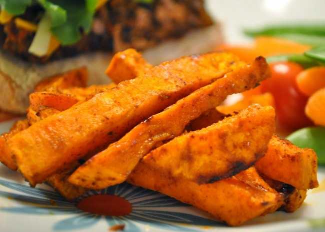 Patate dolci al forno piccanti