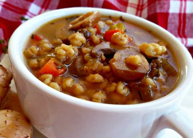 Pilz-Gerstensuppe