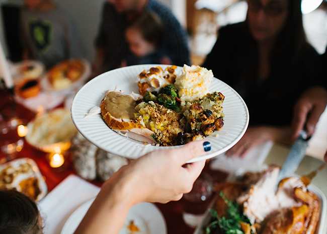 Thanksgiving und Friendsgiving Fotos.