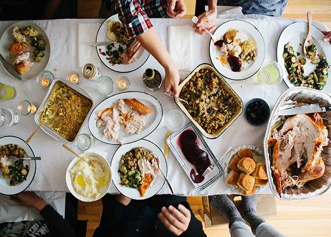 Thanksgiving und Friendsgiving Fotos.