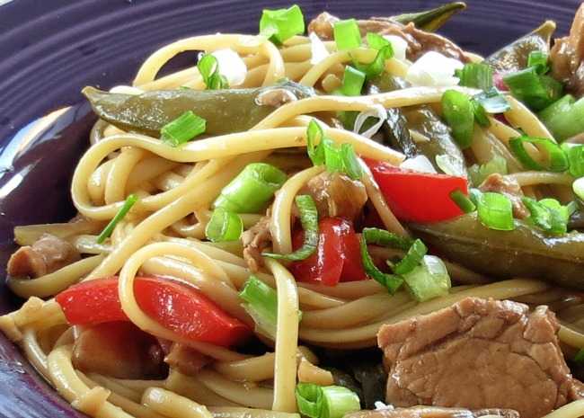 Velveting Chicken Will Make Your Stir Fry Taste So Much Better Allrecipes   1049462 Pork Lo Mein 650x465 231523 Linda2d 